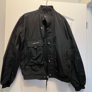 Harley-Davidson Black Men's Bomber Jacket with Snap Front